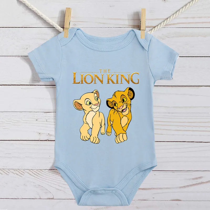 Baby Romper Cartoon The Lion King Kawaii Simba Fashion Toddler Clothes Cotton Short Sleeve Newborn Bodysuit Infant Jumpsuits