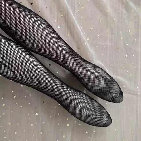 Fishing Net Stockings for Baby Girls Cute Large Bow Lolita Pantyhose Fad Sexy Black Hollow Mesh Nylon Tights Children's Leggings