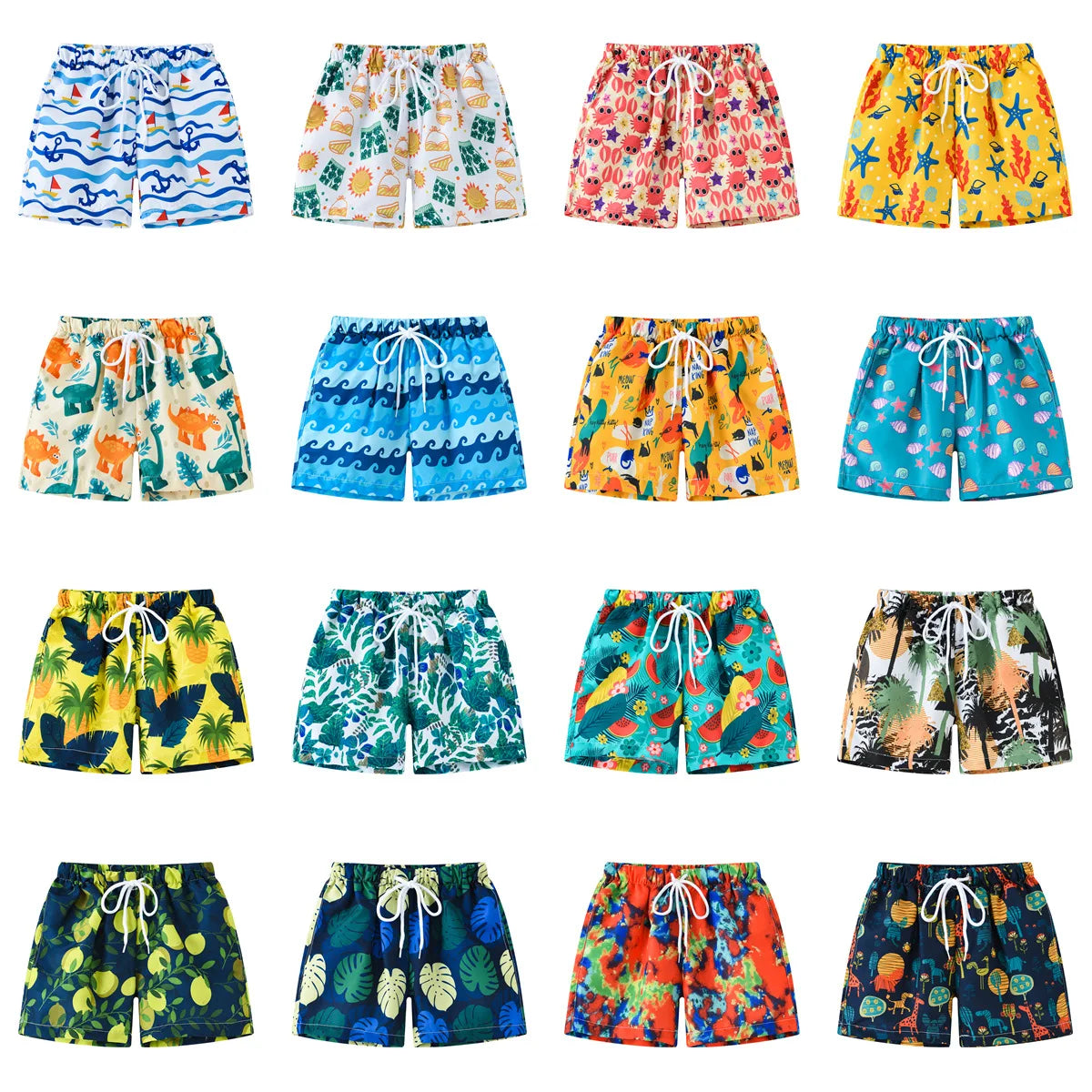 2025 Summer Baby Boys Swimming Trunks For 2-8Years Kids Beach Shorts Cartoon Pattern Swimsuit Shorts Baby Bathing Suit Swimwear