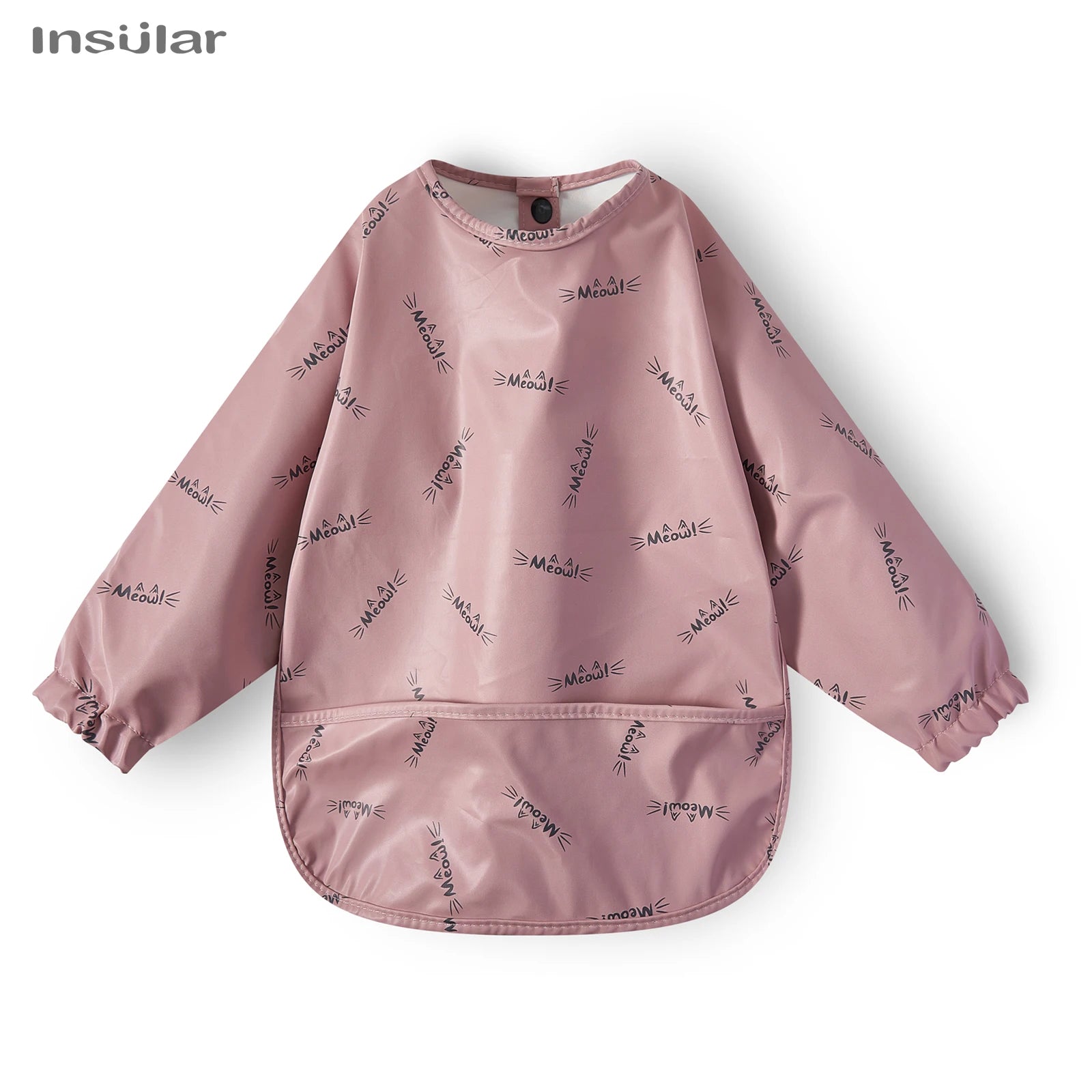 New Children Feeding Aprons Long sleeve Baby bib with Pocket Full Cover Baby Bibs with Pocket waterproof long sleeve bibs