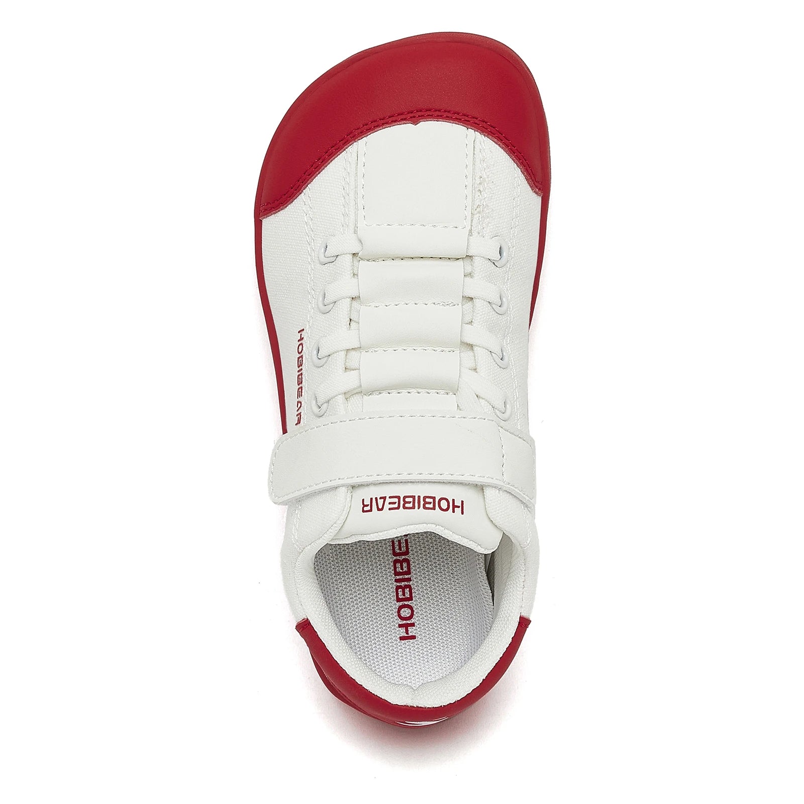 HOBIBEAR Boys Girls Barefoot Shoes Kids Wide Toe Minimalist Sneakers Lightweight Hook Loop Artificial Leather Fabric Shoes