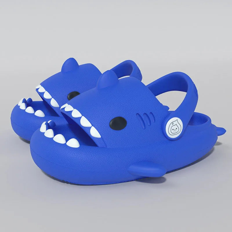 Pallene Lovely Kids Shark Slippers Fashion Baby Cartoon Slippers Girls Boys Home Non-slip Sandals Children Outdoor Beach Slides