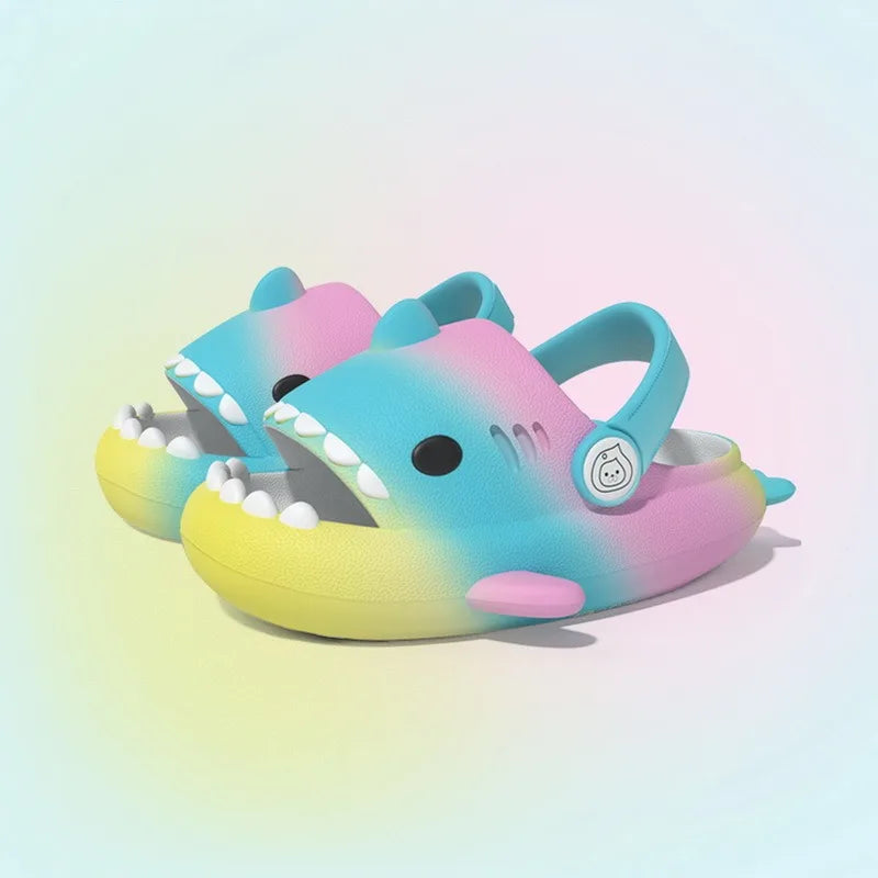 Pallene Lovely Kids Shark Slippers Fashion Baby Cartoon Slippers Girls Boys Home Non-slip Sandals Children Outdoor Beach Slides