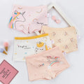 4PCS Girls Cotton Panties Summer Kid Thin Breathable Cartoon Briefs 2+y Young Children Underwears Toddler Antibacterial Knickers