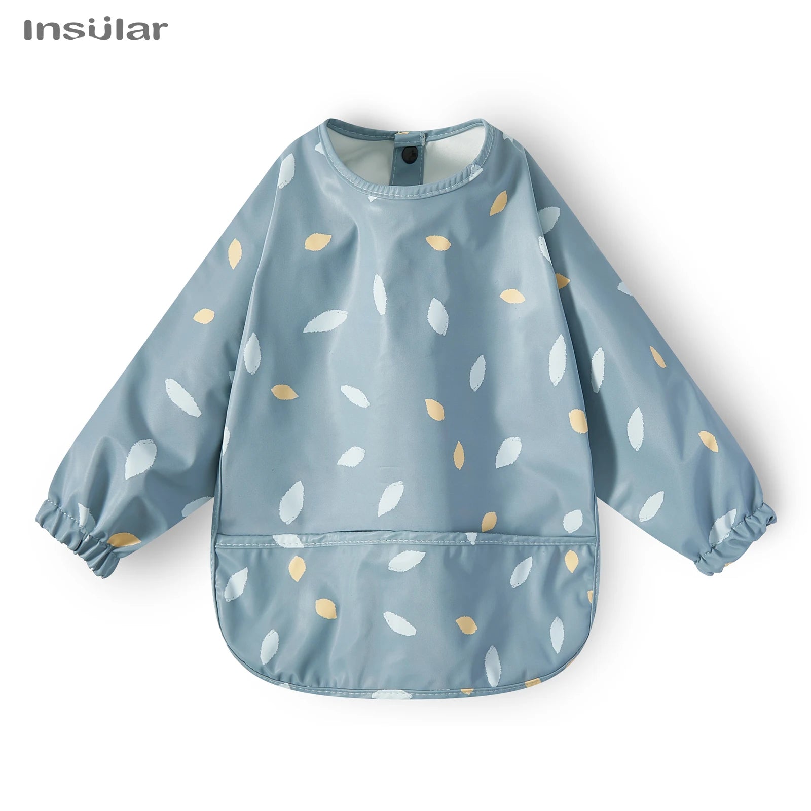 New Children Feeding Aprons Long sleeve Baby bib with Pocket Full Cover Baby Bibs with Pocket waterproof long sleeve bibs